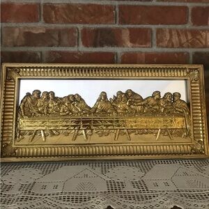 Vintage Last Supper Gold 3D Mirror‼️FINAL SALE